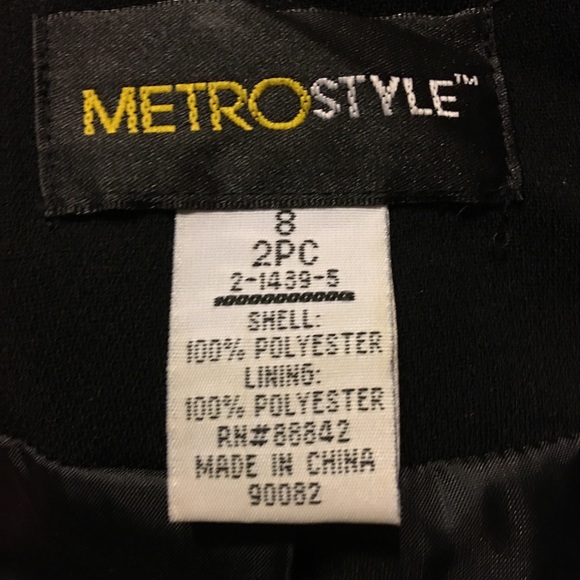 Metro Style black collared jacket NWOT 8 - Picture 7 of 7